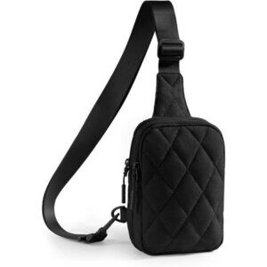 Quilted Puffer Sling Bag Crossbody Backpack Chest Bag Fanny Pack Travel Purse
